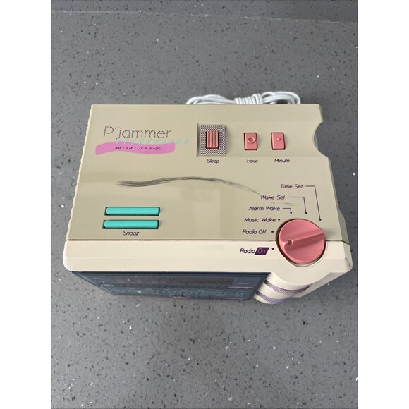 Vintage P'Jammer Alarm Clock Radio GE 7-4607WHA Tested & Working! - Picture 2 of 11